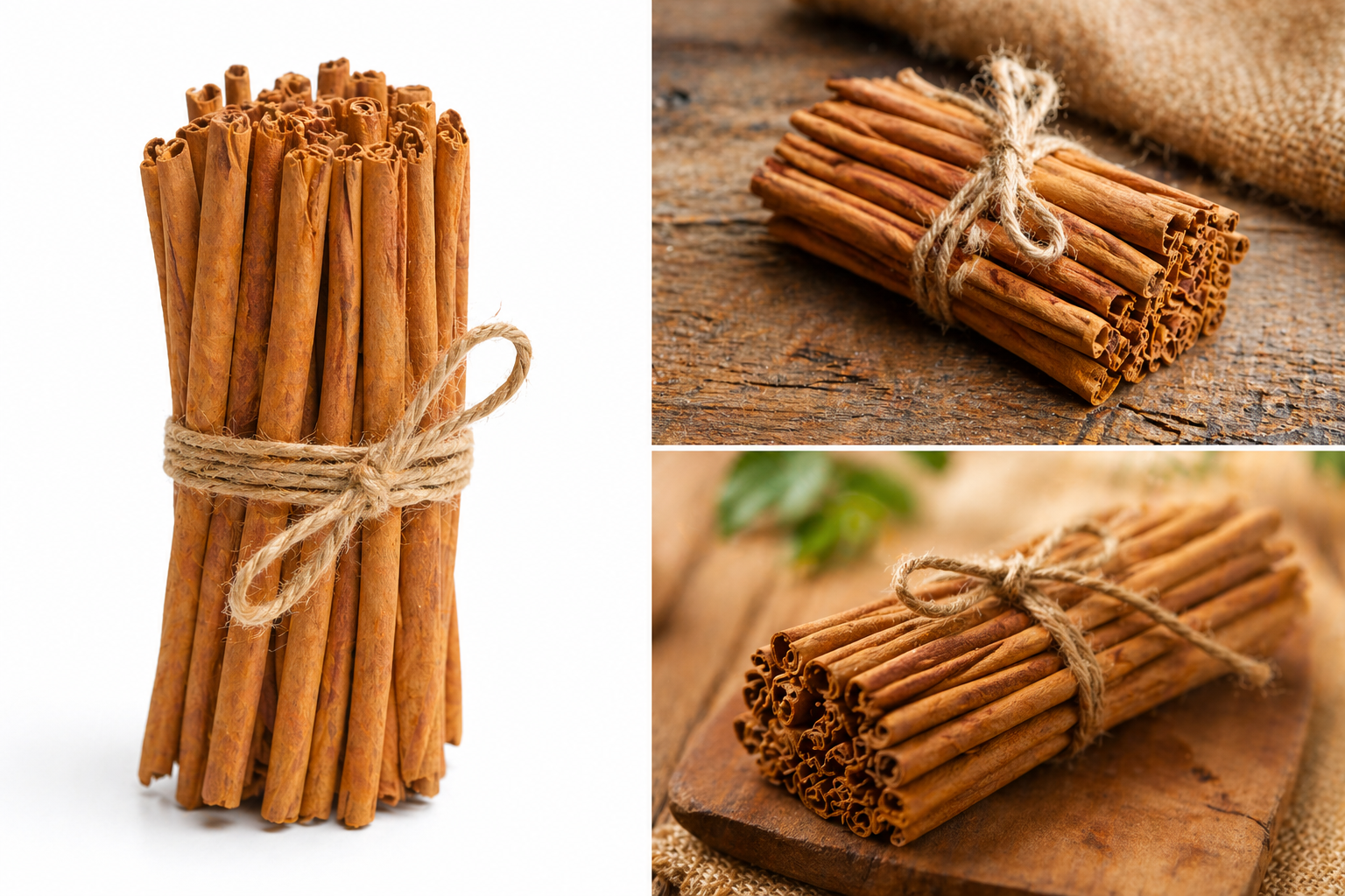 Wide view of harvested Ceylon cinnamon rolls drying in a warm environment